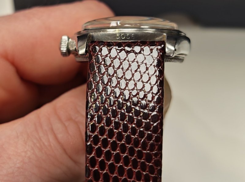 picture of the ocation of serial number and model number on a Rolex Oyster watch